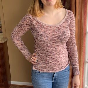 Pink sweetheart Free People Sweater